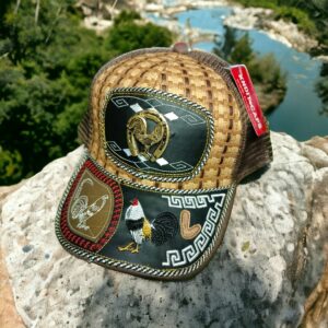Gorra Vaquera de parche de HERRAJE en palma (GALLO)