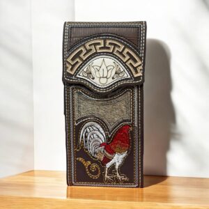 FUNDA PARA CELULAR CAFE GALLO